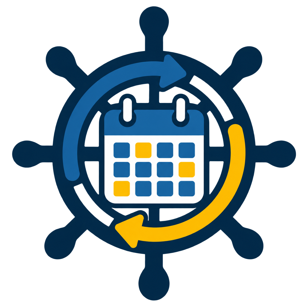 ShiftHelm helm and calendar logo